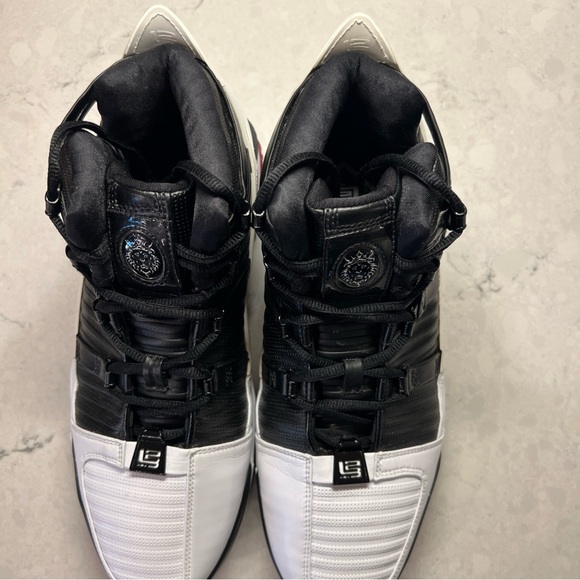 Nike Zoom LeBron III 312147-101 2005 White/Black/Crimson Red MVP Cavaliers - Picture 6 of 13